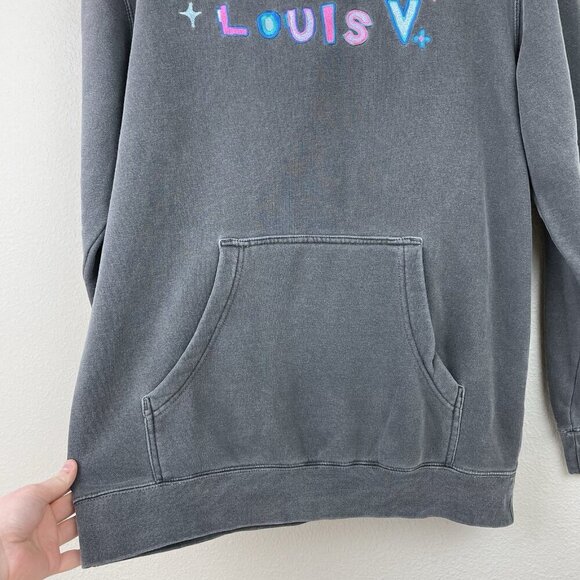 Mega Yacht Unisex Medium Louis Grey Hoodie Sweatshirt Embroidered Colorful - Picture 8 of 16